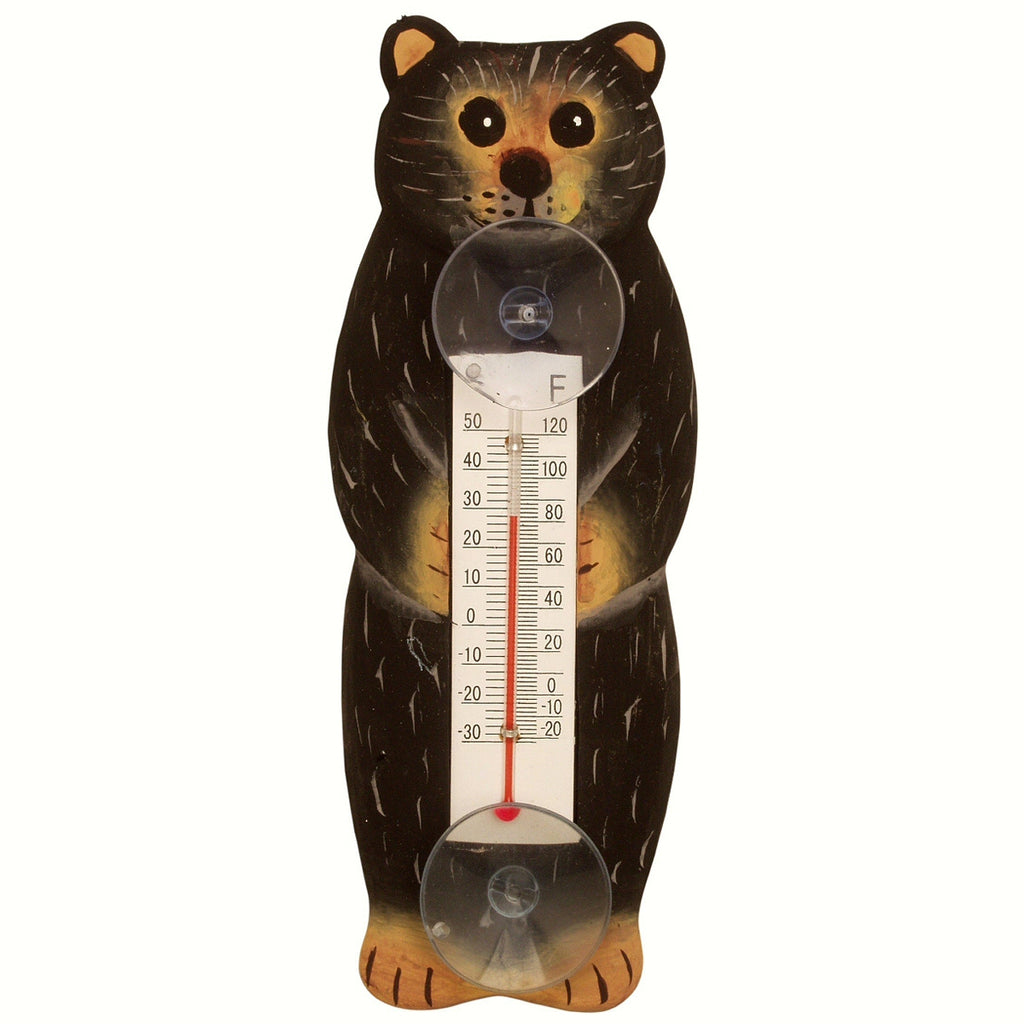 Brown Bear Window Thermometer Small