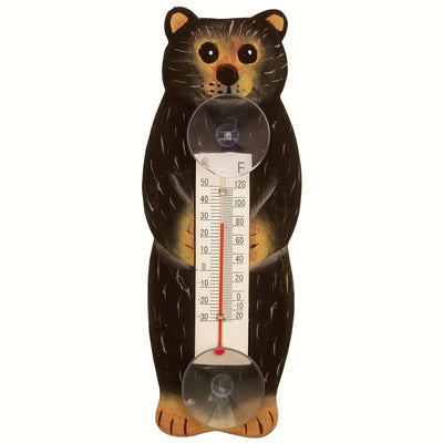 Brown Bear Window Thermometer Small