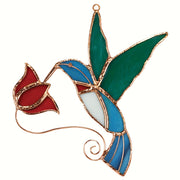 Hummingbird Red Flower Sun Catcher