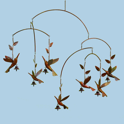 Hummingbirds Flamed Hanging Mobile