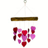 Red/Pink Hearts Glass Wind Chime