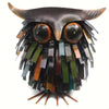 Spikey Metal Owl Garden Sculpture