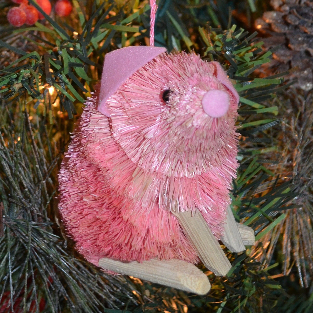 Piglet Bristle Brush Ornament