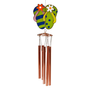 Flip Flops Stained Glass Wind Chime