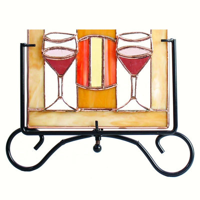 Stained Glass Display Stand Square Black 6.8