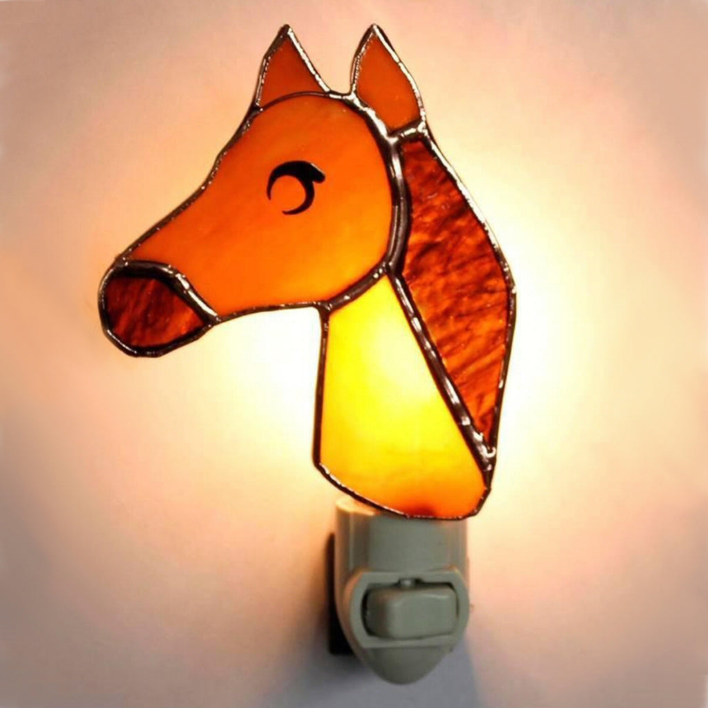 Horse Stained Glass Night Light