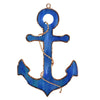 Royal Blue Anchor Stained Glass Suncatcher