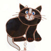 Black Cat Stained Glass Wind Chime 40"