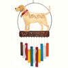 Woof Labrador Glass Wind Chime