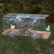 Deluxe Hopper Window Bird Feeder w/Perch