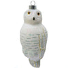 Snowy Owl Glass Bird Ornament