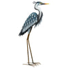 Blue Heron Metal Sculpture Down 41 inch