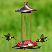 Copper Glass Hummingbird Feeder