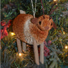 Reindeer Bristle Brush Ornament