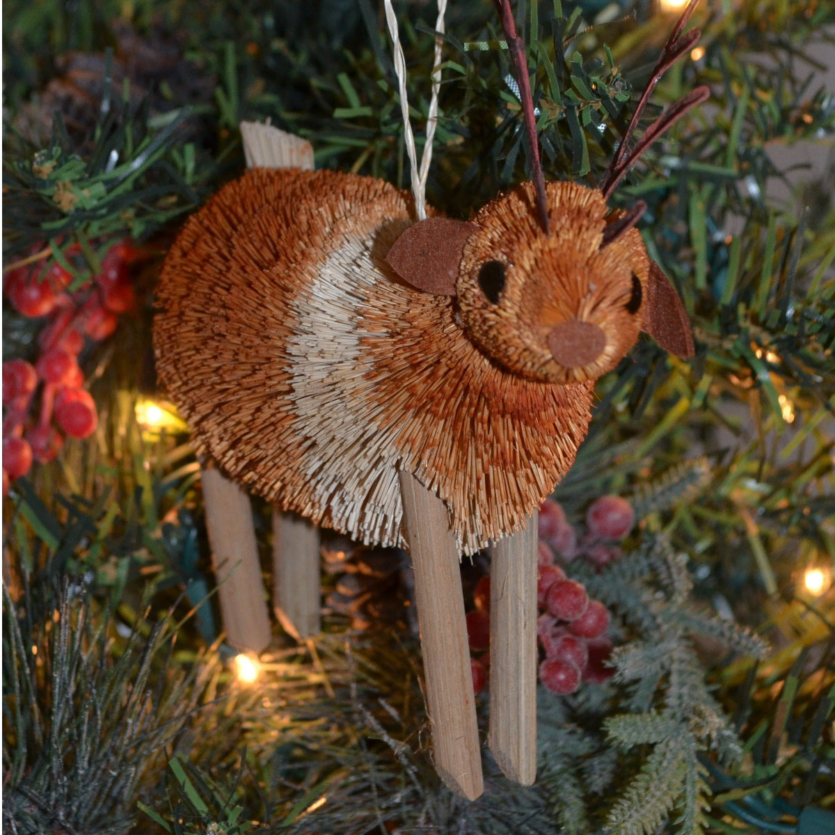 Reindeer Bristle Brush Ornament Momma's Home Store