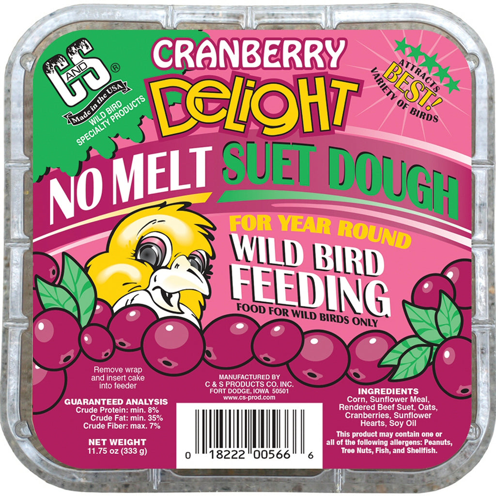 Cranberry Delight No Melt Suet Dough - 3 pk