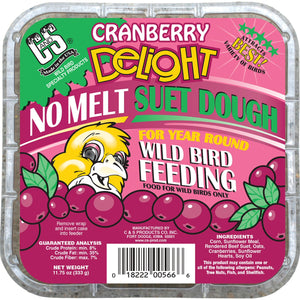 Cranberry Delight No Melt Suet Dough - 3 pk
