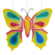 Orange Butterfly Glass Spinning Sun Catcher