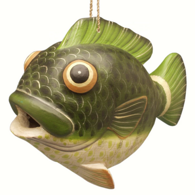 Largemouth Bass Wooden Birdhouse