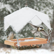 Crystal Clear Tray Bird Feeder w/Cover