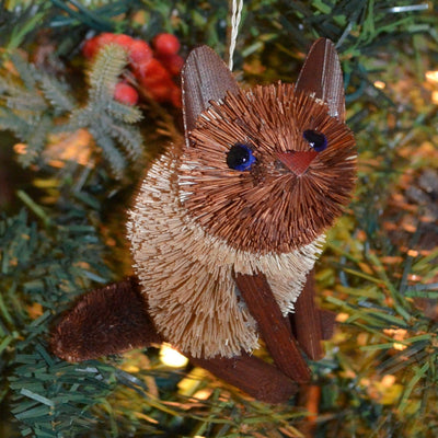 Kitten Siamese Bristle Brush Ornament