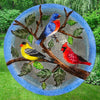 Songbirds Glass Bird Bath Bowl