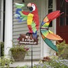 Island Parrot Wind Spinner 37 inch
