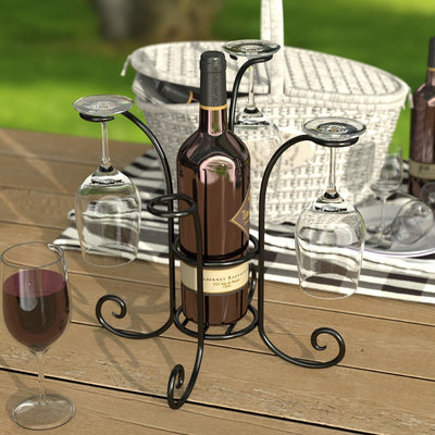 Wineglasses and Bottle Caddy