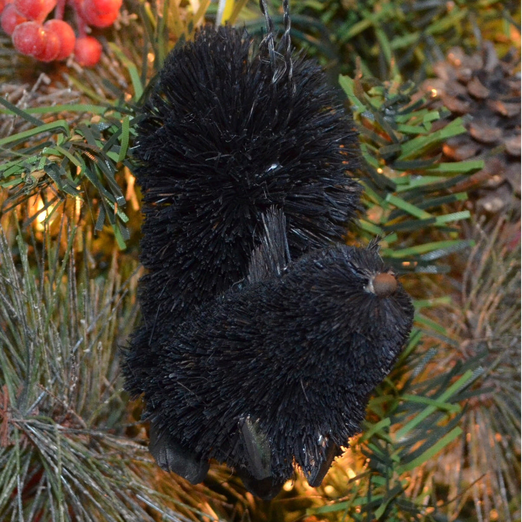 Squirrel Black Bristle Brush Ornament
