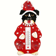 Holiday Dog Window Thermometer Small
