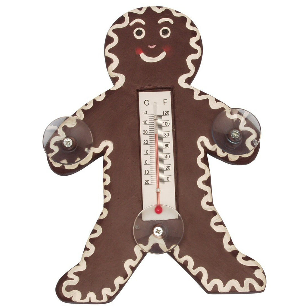 Gingerbread Man Window Thermometer Small