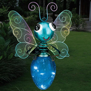 Solar Light Butterfly Lantern - Blue