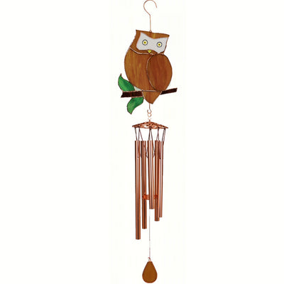 Owl Stained Glass Wind Chime 40