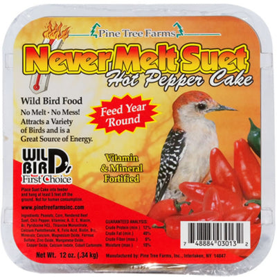 Never Melt Suet Hot Pepper Cake - 3 pack