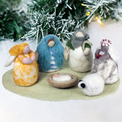 Handmade Wool Christmas Nativity