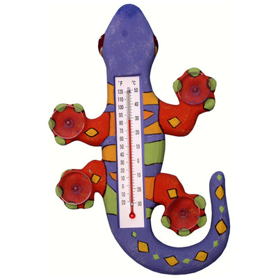 Violet Gecko Window Thermometer Small