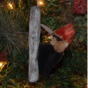 Woodpecker Bristle Brush Ornament