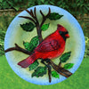 Cardinal Glass Bird Bath w/Stake