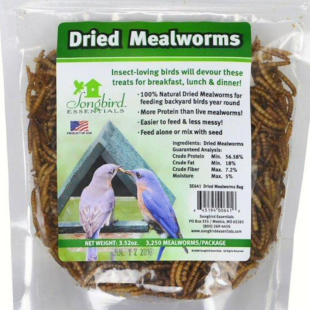 Dried Mealworms Bird Food 3.52 oz