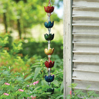 Lily Cups Multicolor Rain Chain 96 inch