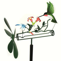 Hummingbird & Dragonfly Whirligig Garden Stake