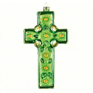 Celtic Cross Glass Ornament