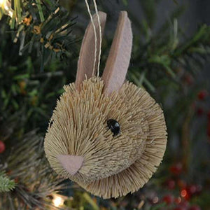 Bunny Bauble Bristle Brush Ornament