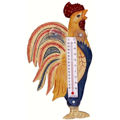 Rooster Window Thermometer Small