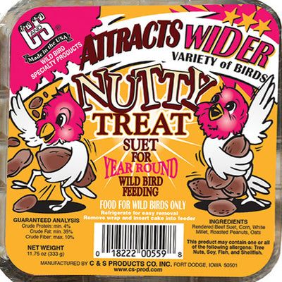 Nutty Treat Suet Cake 11.75 oz - 3 pack - Momma's Home Store