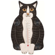 Fat Tuxedo Cat Window Thermometer Small