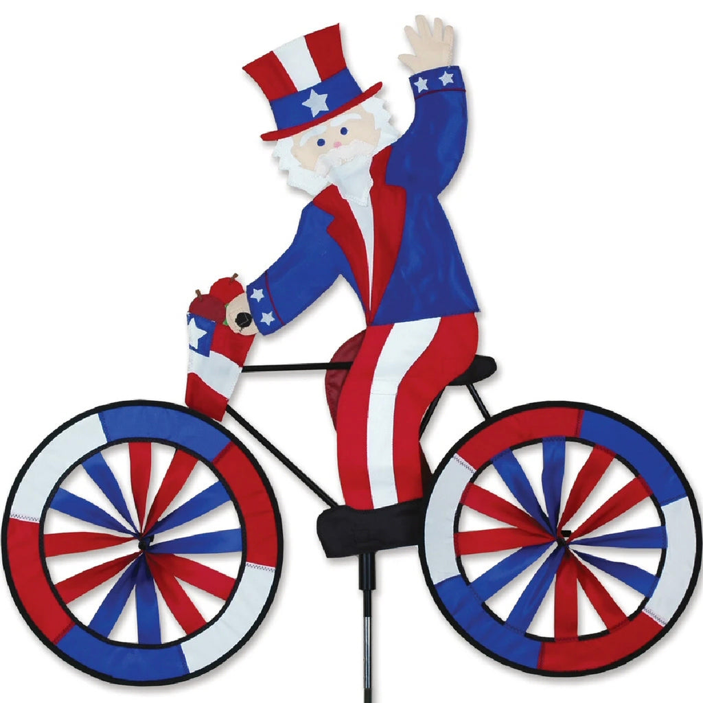 Uncle Sam Bicycle Wind Spinner 30 inch