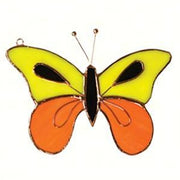 Yellow/Orange Butterfly Stained Glass Suncatcher