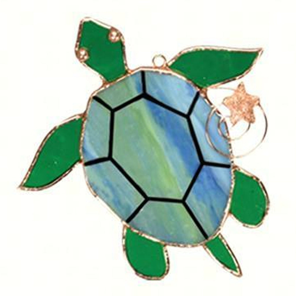 Sea Turtle Stained Glass Suncatcher