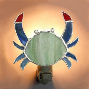 Crab Stained Glass Night Light